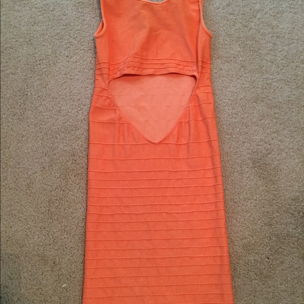 Bebe Neon Orange Dress
